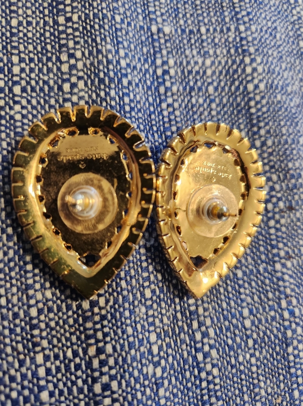 kate spade Gold Teardrop Pearl-Accent Statement Earrings - Picture 6 of 8